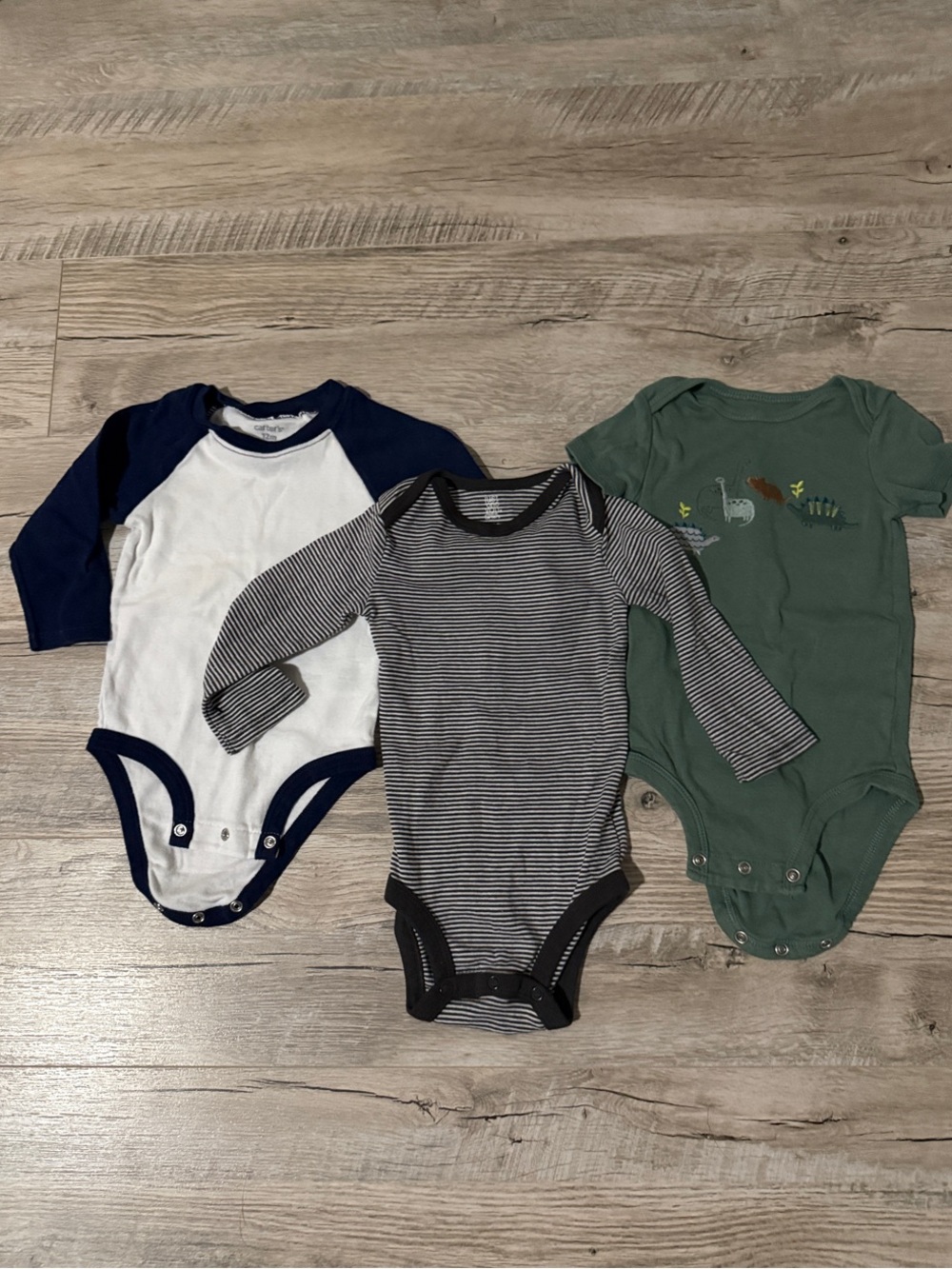 Carter's Baby One-Piece Bodysuit Set - Navy, Gray, Green